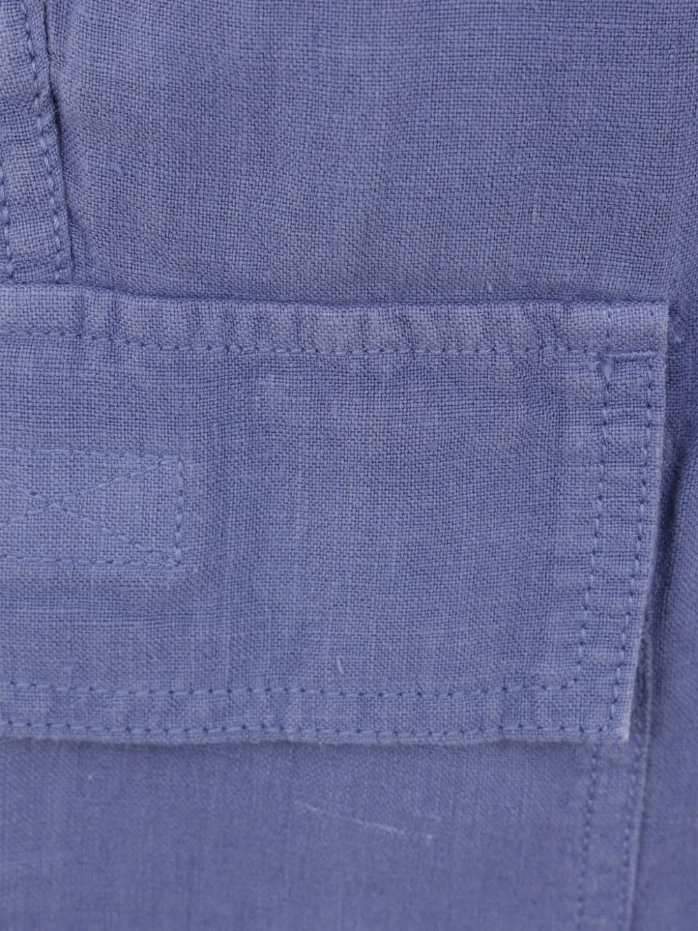 Shop Vilebrequin Drawstring Linen Shorts In Violett