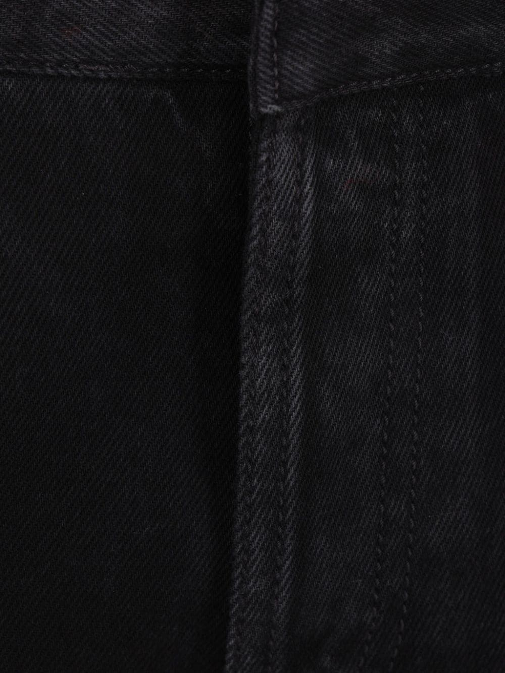 Shop Alexander Mcqueen Ghostwash Mid-rise Straight Jeans In Black