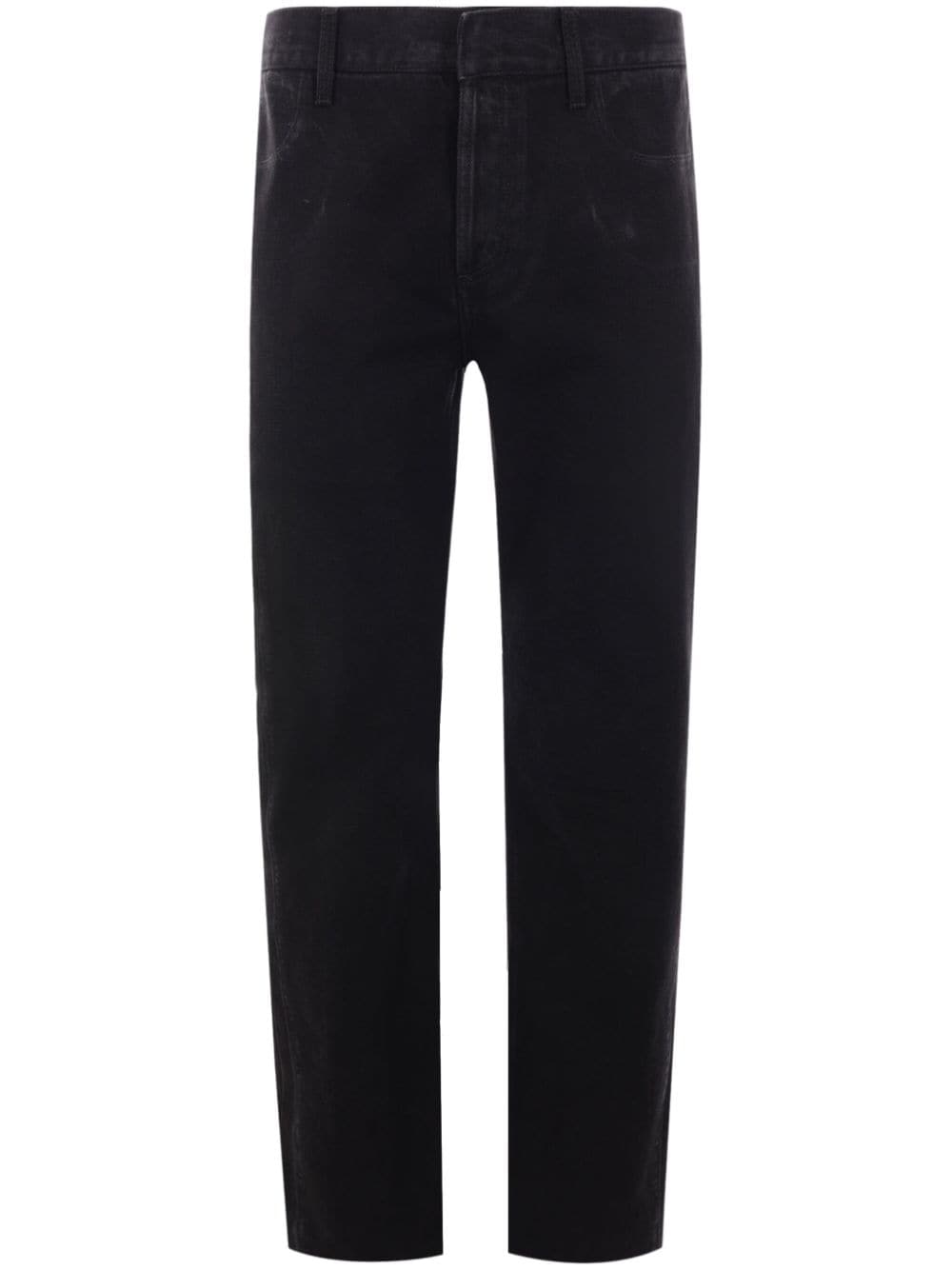 Alexander Mcqueen Ghostwash Mid-rise Straight Jeans In Black