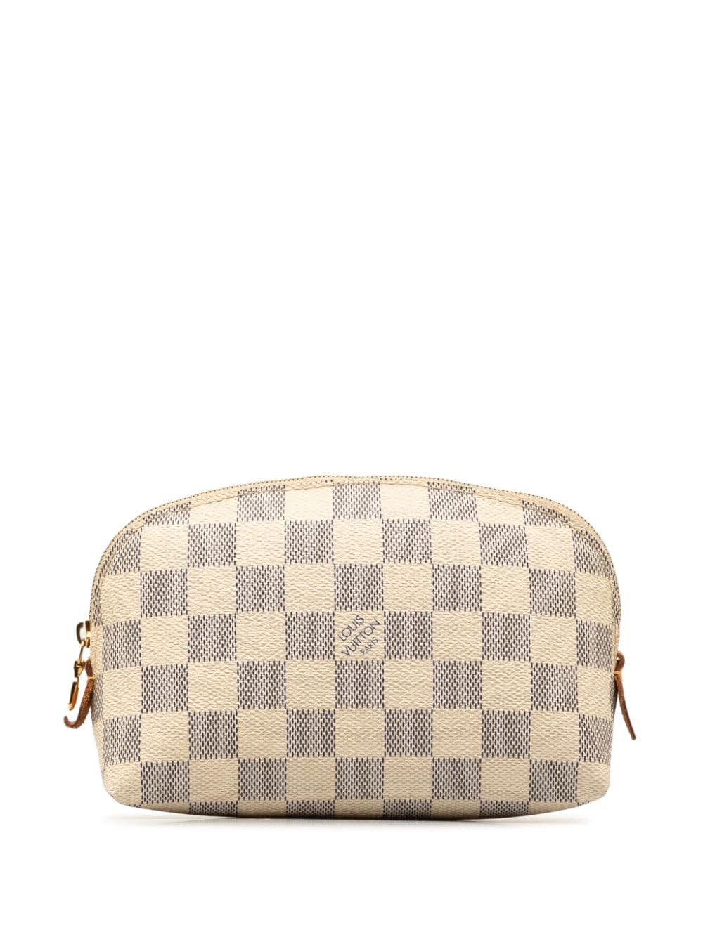 Pre-owned Louis Vuitton 2010 Damier Azur Cosmetic Pouch In White