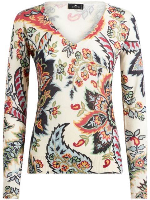 ETRO paisley-print knitted top Women