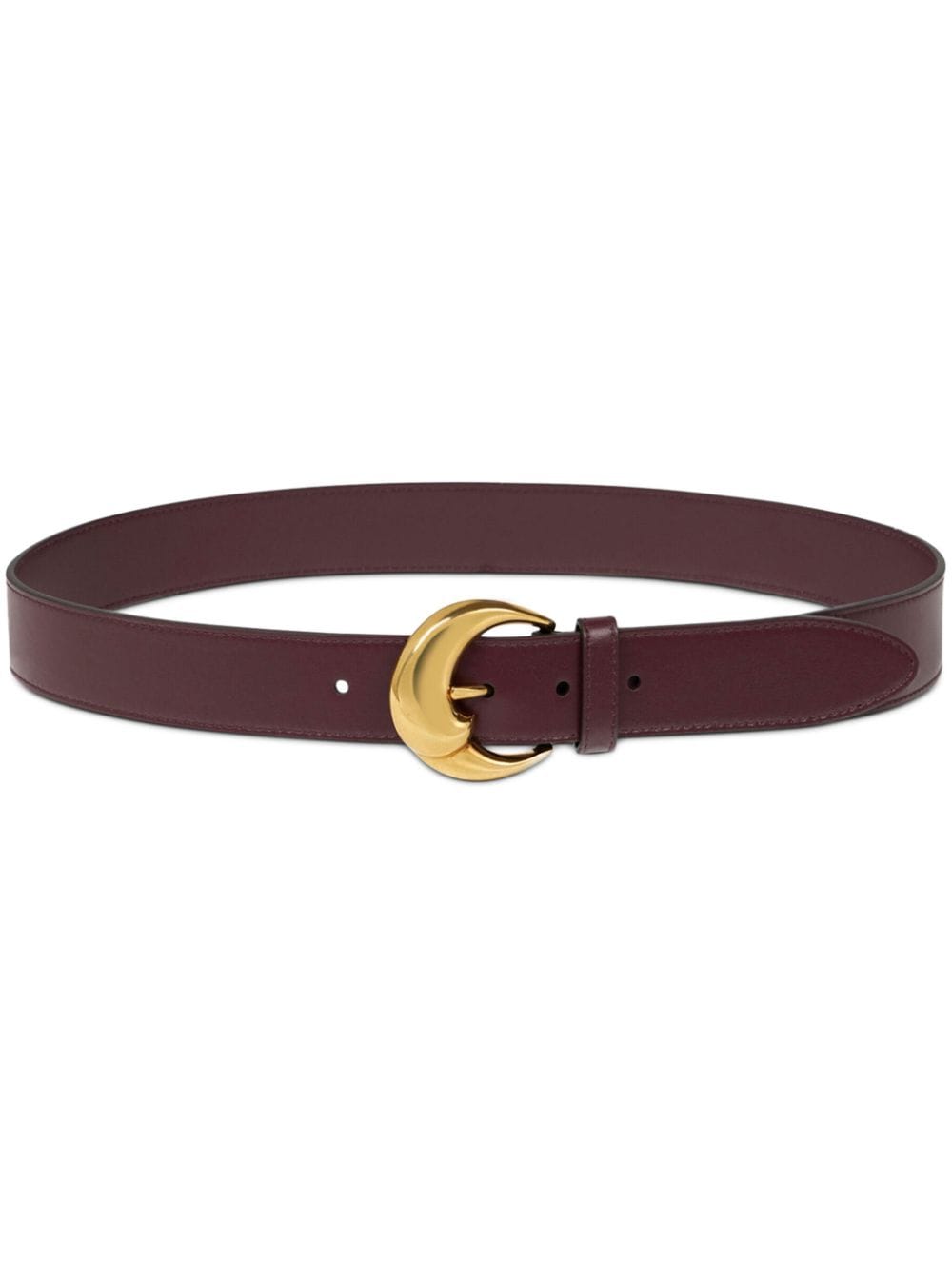Paisley-buckle leather belt