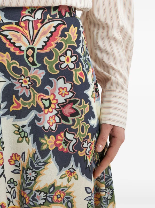 【関税&送料込】Etro Gonna Midi Stampata ETRO Gonna Midi Con Stampa Paisley | Toni Neutri | FARFETCH IT