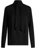 ETRO scarf-collar jacquard shirt - Black