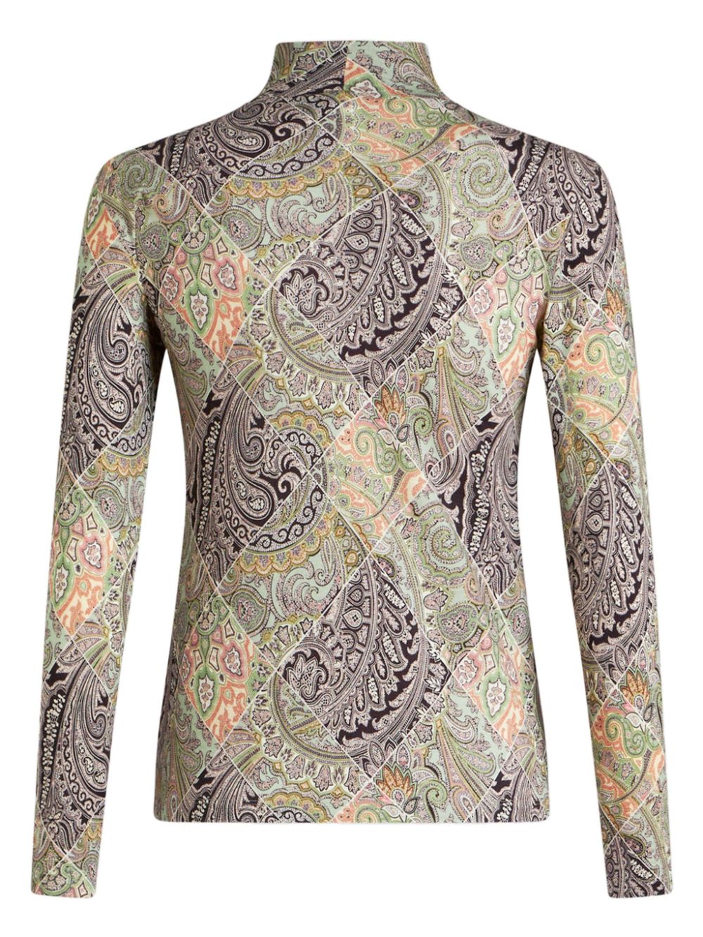 ETRO patchwork-print wool jersey top Women