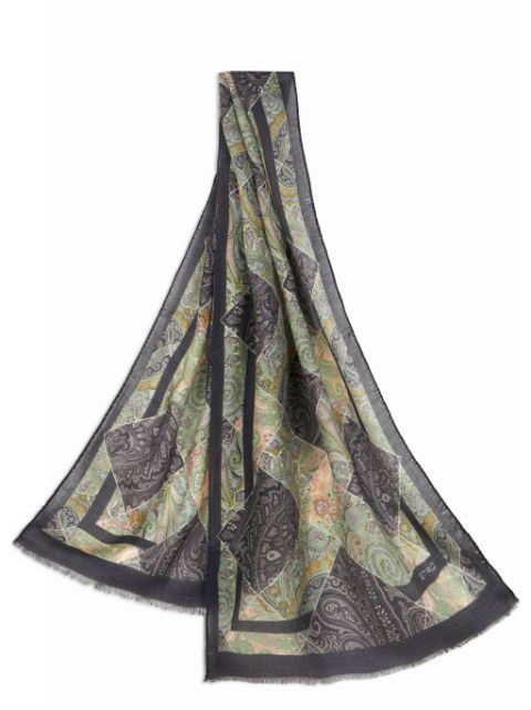 ETRO paisley-print fringed scarf Women