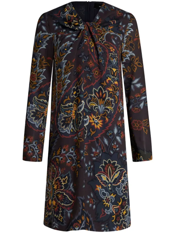 ワンピース ETRO Paisley dress ETRO Paisley Print Tunic Dress | Black | FARFETCH