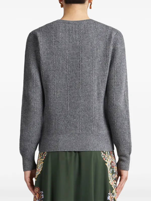 ETRO エトロ リブニットトップス ETRO リブニット セーター | グレー | FARFETCH JP