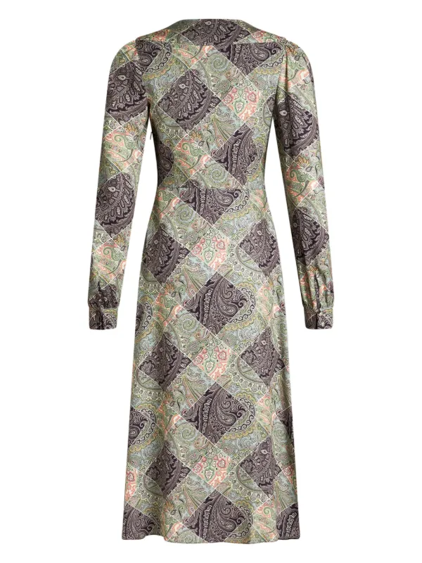 ETRO チェック ワンピース | グリーン | FARFETCH JP