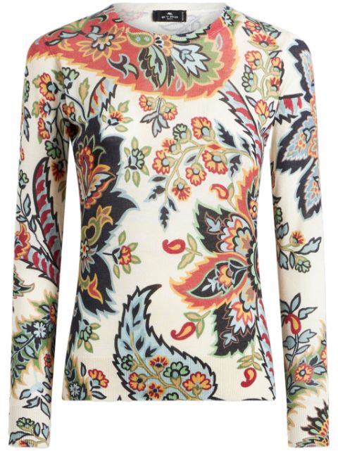 ETRO paisley-print knitted top Women