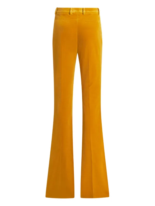 ETRO Velvet Flared Trousers Orange FARFETCH IN