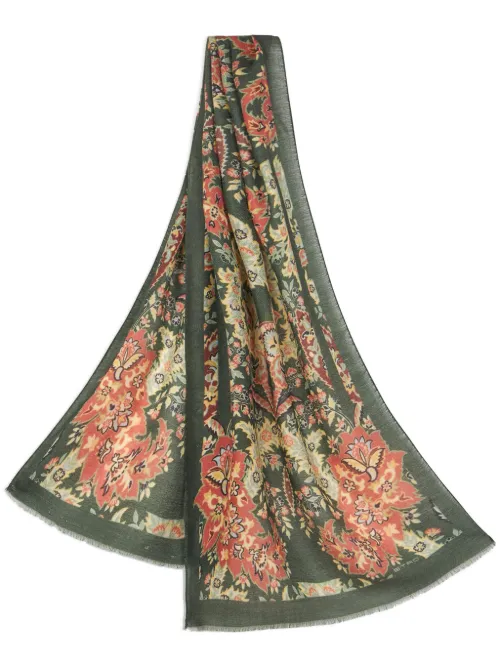 Écharpe frangée à imprimé cachemire - ETRO - Modalova