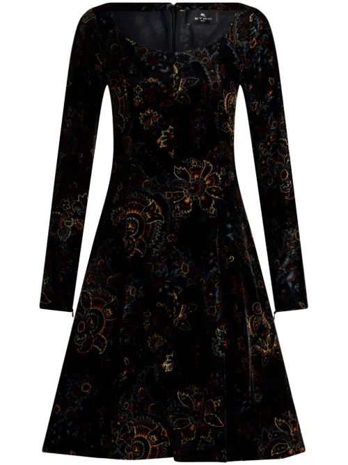 Robe courte imprimée à taille ceinturée - ETRO - Modalova