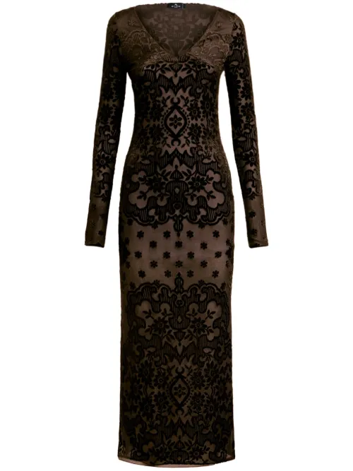 Robe en velours à motif cachemire - ETRO - Modalova
