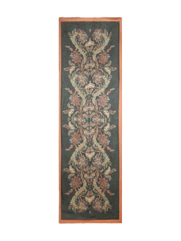 新品✨️ ETRO ストール スカーフ ペイズリー シルク100% グリーン 新品✨️ ETRO ストール スカーフ ペイズリー シルク100