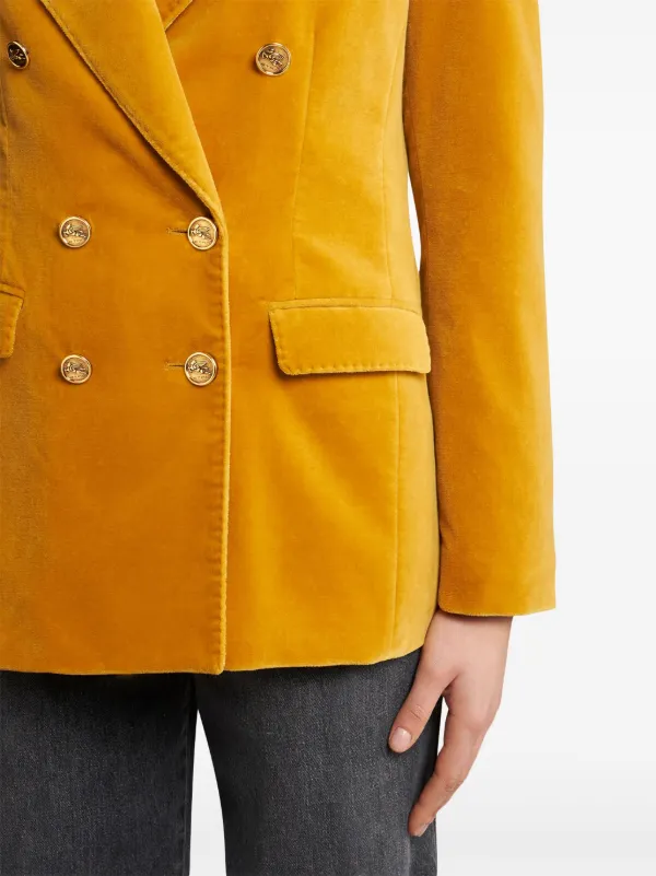 ETRO ボタン ベルベットジャケット | イエロー | FARFETCH JP 