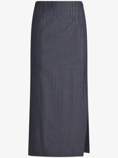 ETRO stripe-jacquard wool pencil skirt