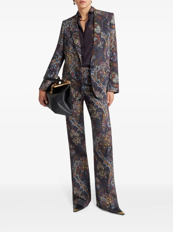 【ETRO】ペイズリー ジャケット ETRO フローラル ペイズリー ジャカード テーラードジャケット