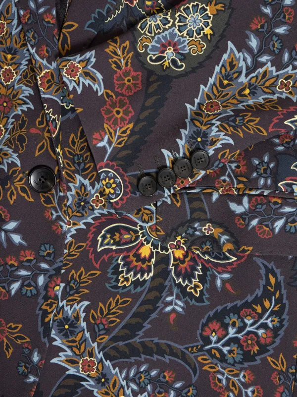 【ETRO】ペイズリー ジャケット ETRO ペイズリー柄 テーラードジャケット ネイビーブルー (ETRO