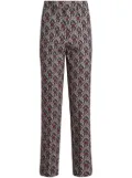 ETRO jacquard cigarette trousers - Black