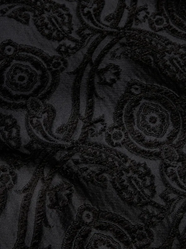 ETRO ジャカード ベルテッドコート ブラック ETRO ジャカード ベルテッドコート | ブラック | FARFETCH JP