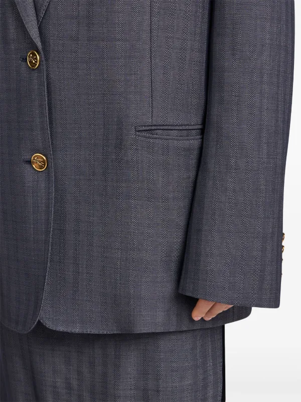 ETRO オーバーサイズ ジャケット | グレー | FARFETCH JP