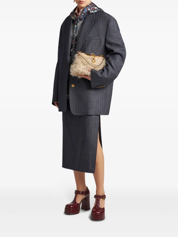 ETRO オーバーサイズ ジャケット | グレー | FARFETCH JP