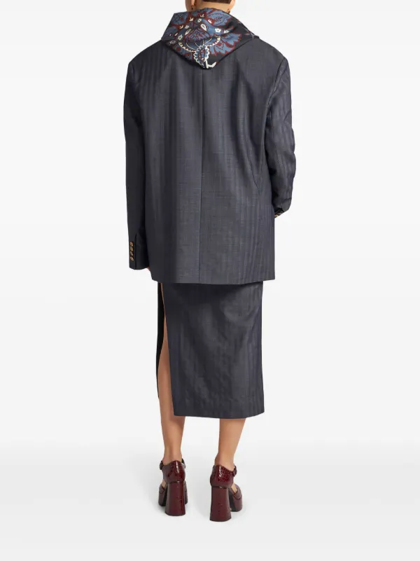 ETRO オーバーサイズ ジャケット | グレー | FARFETCH JP