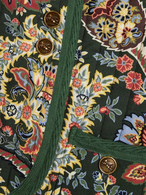 ETRO paisley-print Cropped Jacket | Green | FARFETCH