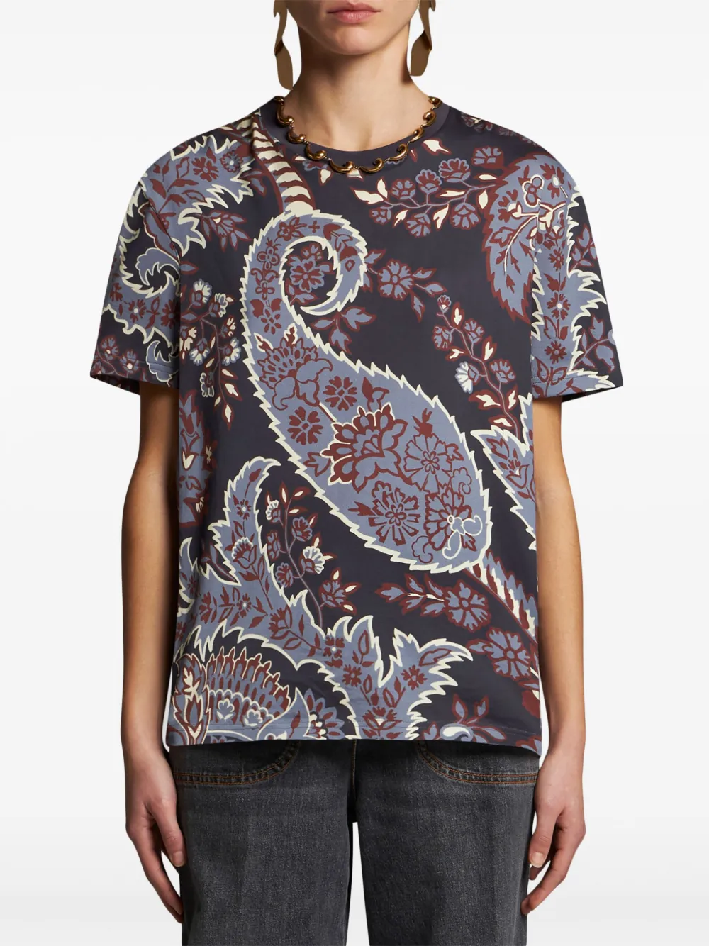 Cheap ETRO paisley-print cotton t-shirt Women