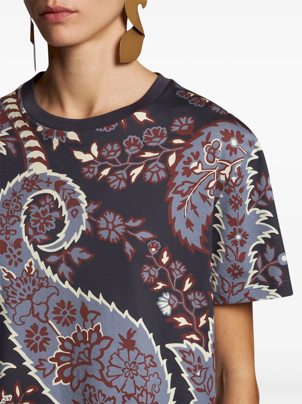 Cheap ETRO paisley-print cotton t-shirt Women