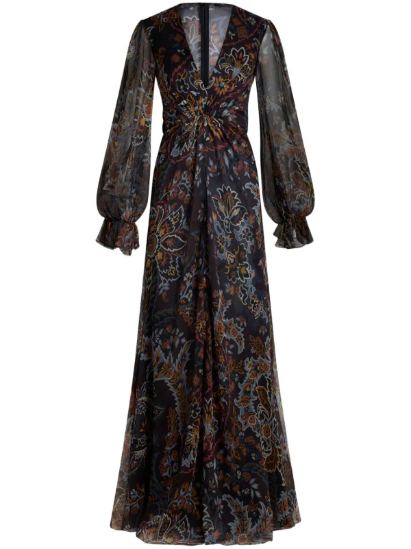 ETRO ペイズリー シルクドレス | ブラック | FARFETCH JP ETRO ペイズリー シルクドレス | ブラック | FARFETCH JP