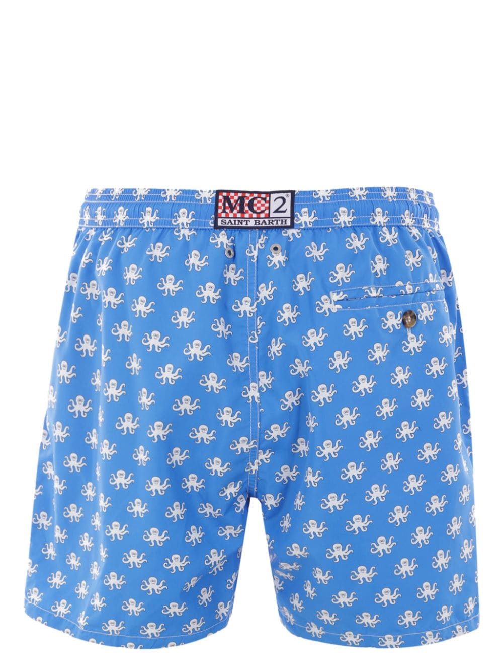 MC2 Saint Barth Lighting Micro Fantasy logo-patch swim shorts - Blauw