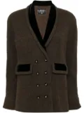 CHANEL Pre-Owned 2000s double-breasted tweed jacket - Brown