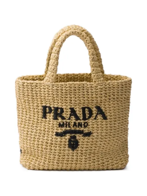 Prada small crochet tote bag