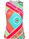 PUCCI Vivara-print tank top - Orange