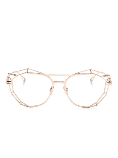 Cazal cut-out cat-eye frame glasses