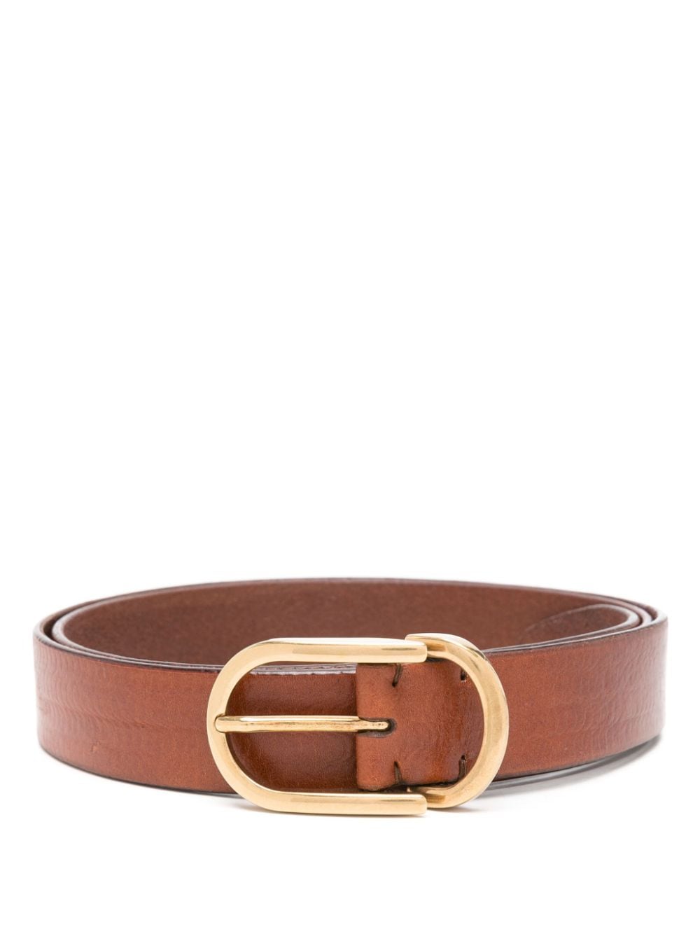 Brunello Cucinelli Buckle-fastening Leather Belt In Brown