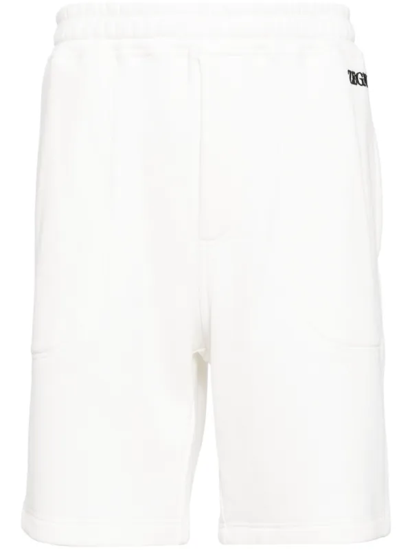 ホワイト ハーフパンツ ロゴ入り Zegna ロゴ ショートパンツ | ホワイト | FARFETCH JP