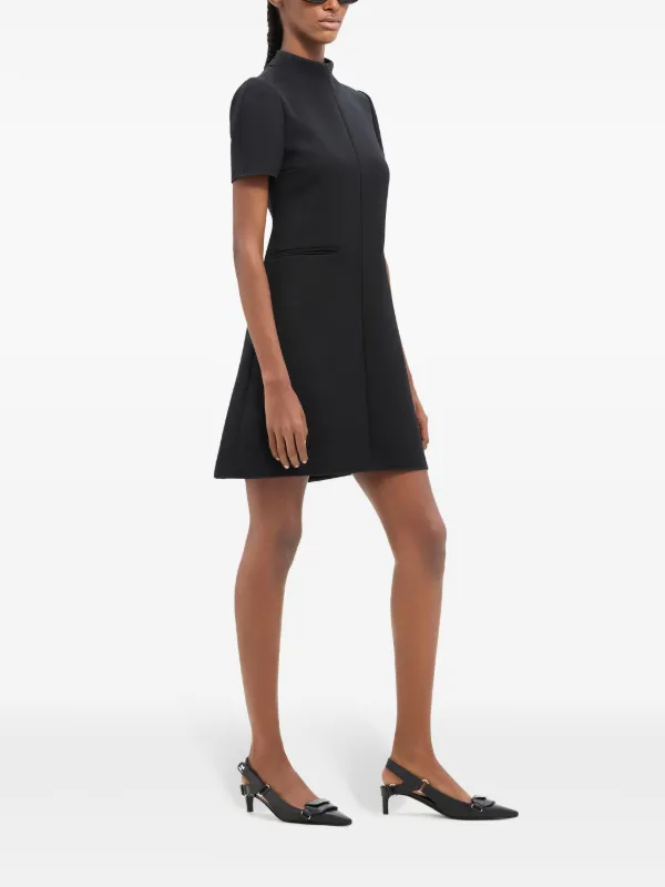 COURREGES クレシュ ショトスリフ Aライン ミニトレス クレージュ(courrèges)｜Slash Contrast Top ｜Forget-me-nots