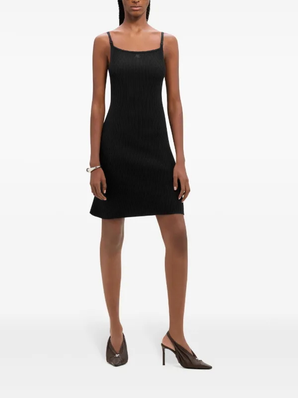 Courrèges リブニット ミニドレス | ブラック | FARFETCH JP Courrèges リブニット ミニドレス | ブラック | FARFETCH JP