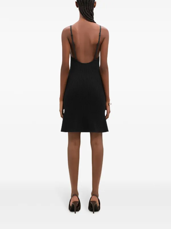 Courrèges リブニット ミニドレス | ブラック | FARFETCH JP Courrèges リブニット ミニドレス | ブラック | FARFETCH JP
