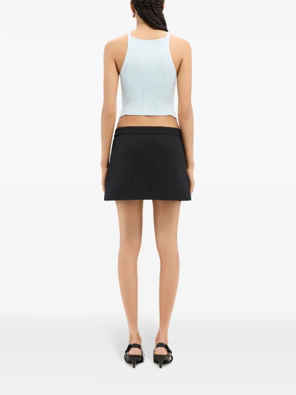 courrèges リブ編み タンクトップ ライトブルー Courrèges