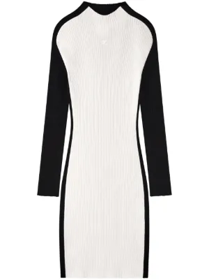 Courrges ribbed-knit Mini Dress | Purple | FARFETCH