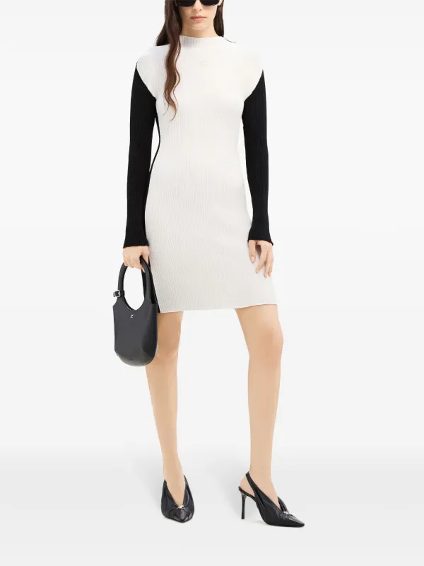 Courrèges クレージュ　リブニット ミニドレス Courrèges クレージュリブニット ミニドレス水玉セットアップ