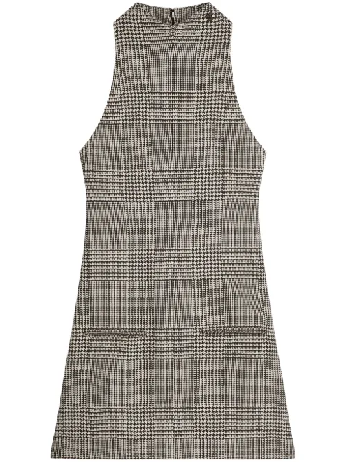 Robe sans manches à motif Prince de Galles - Courrèges - Modalova
