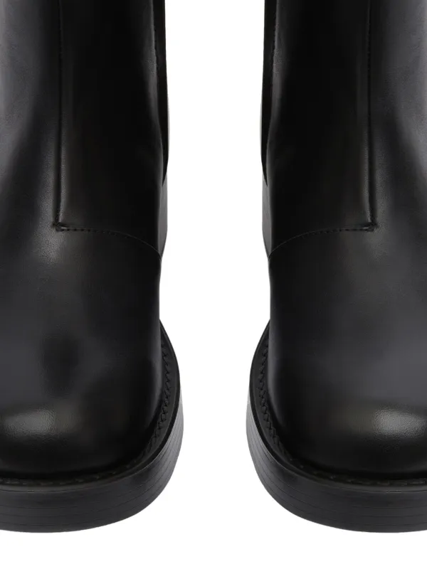 Courrèges Rider Leather Boots | Black | FARFETCH