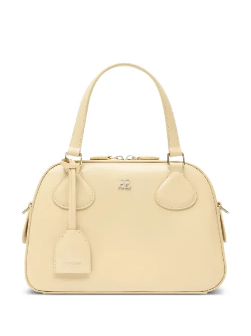 Sac fourre-tout en cuir à plaque logo - Courrèges - Modalova