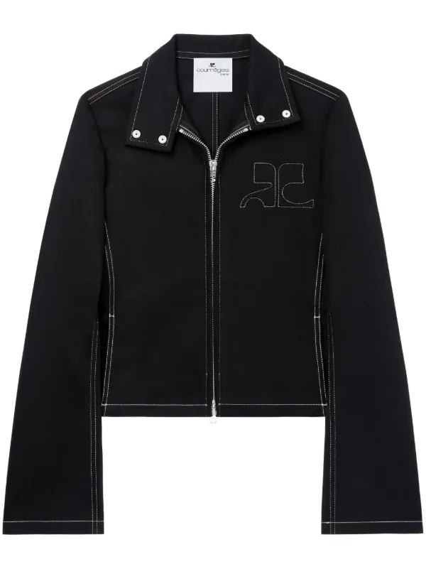 美品　Courreges クレージュ ロゴ ジップ　ジージャン　M 美品 Courreges クレージュ ロゴ ジップ ジージャン M
