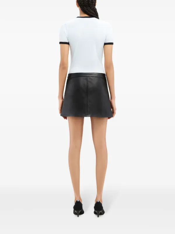 courreges コントラストトリム Tシャツ Courrèges コントラストトリム Tシャツ | ブラック | FARFETCH JP
